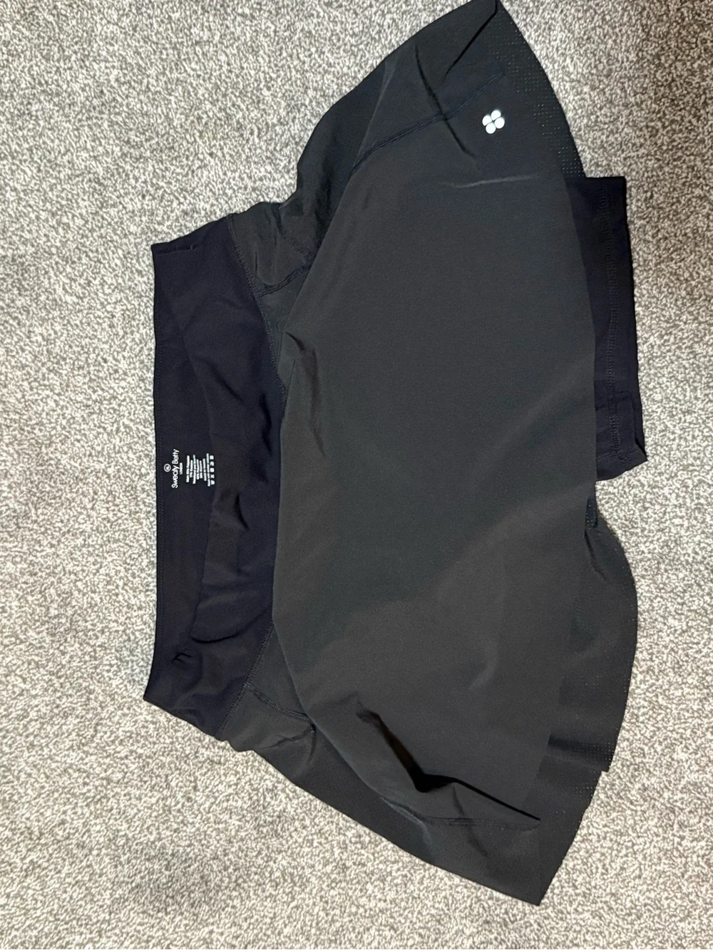 Sweaty Betty Black Athletic Skort with Built-In Shorts